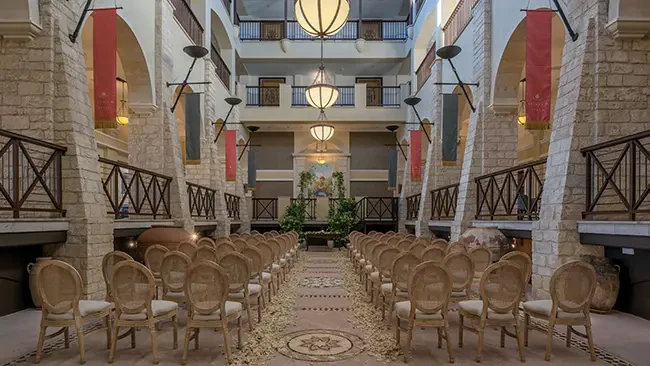 Atrium Ceremony Set Up