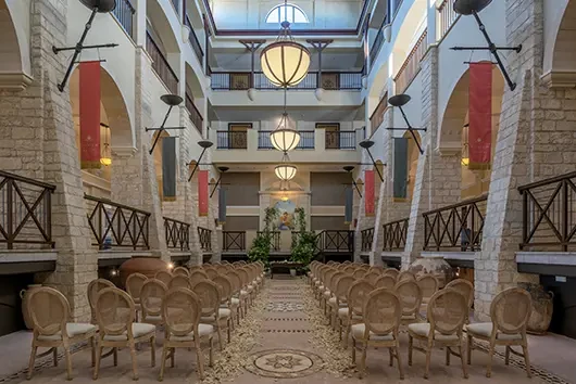 Atrium Ceremony Set Up