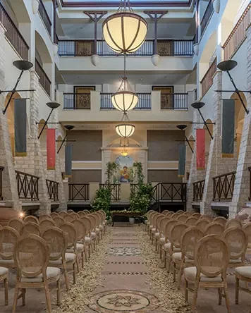 Atrium Ceremony Set Up